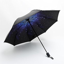 Yandex 防晒小黑伞防紫外线伞晴雨伞单层遮阳伞创意太阳伞 (星空)