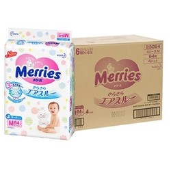 Merries 妙而舒 婴儿纸尿裤 M64  *4件