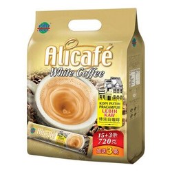 马来西亚进口 啡特力（Alicafe）3合1特浓白咖啡720g *24件+凑单品