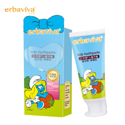 艾芭薇 Erbaviva 儿童牙膏 换牙期（6-12岁）无氟无糖可吞咽 草莓味50g