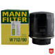 曼牌(MANNFILTER)机油滤清器W712/90(明锐/昊锐/晶锐/朗逸/波罗/宝来/迈腾/速腾等 以车型匹配结果为准) *3件