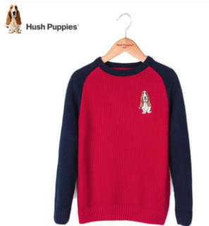 Hush Puppies 暇步士 男童圆领针织衫