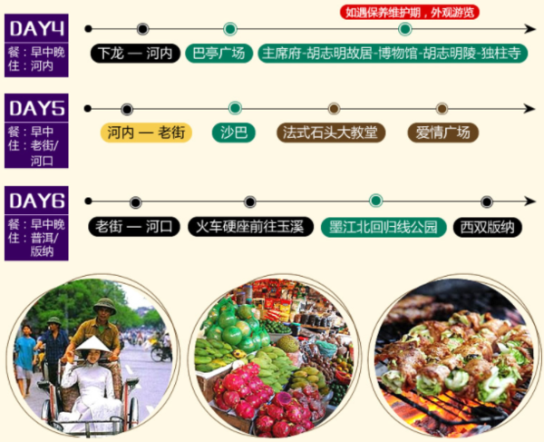 全国多地-越南+老挝+缅甸+云南西双版纳+昆明11天10晚跟团游