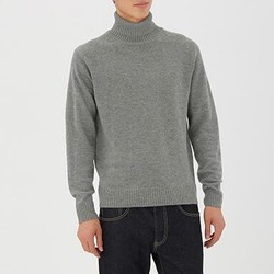 MUJI 无印良品 M6AA904 男士高领羊毛衫