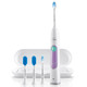 飞利浦（PHILIPS）电动牙刷HX6616 / 51 成人充电式牙龈护理型声波震动牙刷 优雅靓紫(3档强度 2刷头 2舌苔刷 1旅行盒) *2件
