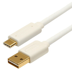 山泽(SAMZHE)Type-C/USB3.1数据线 USB2.0安卓快充充电线 支持小米5/4C乐视华为P9/P10白色 1米 LW-A100