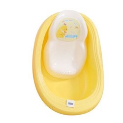 日康浴盆婴儿儿童洗澡盆大号感温 RK-X1003-2(浅黄色） *2件
