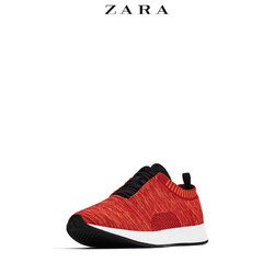 ZARA  男鞋 红色科技面料袜套运动休闲鞋 15432202600