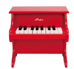 Hape E0318 18键木制电子钢琴 红色迷你款
