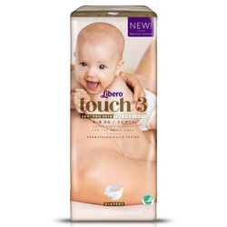 瑞典丽贝乐(Libero）婴儿纸尿裤 Touch夜间专用 小号S52片4-8kg 原装进口