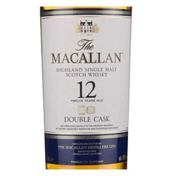麦卡伦（MACALLAN）洋酒 12年蓝钻单一麦芽苏格兰威士忌700ml *2件
