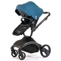 babysing婴儿推车 可坐可躺双向折叠高景观避震婴儿车四轮推车 vgo 蓝色