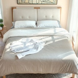  治木工坊 白橡木简约软靠床 多规格可选