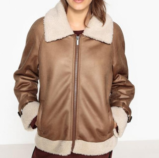 La Redoute Collections Faux Shearling 合成剪羊毛 女士机车夹克