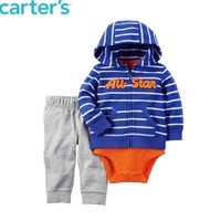 Carter's 婴儿长袖外套短袖连体衣长裤 3件套装  *2件