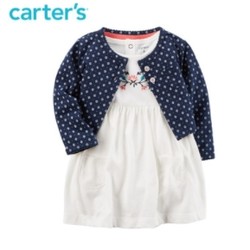 Carter's 女童连衣裙长袖开衫 2件套  *3件