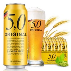 奥丁格旗下5.0 ORIGINAL 自然浑浊型小麦啤酒 500ml*24听