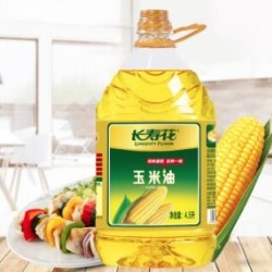 长寿花 压榨一级食用油 玉米油4.5L 与同品牌两种油凑单满减+凑单品