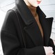 黑色呢子大衣女中长款韩国2017秋冬新款茧型加棉加厚毛呢外套韩版