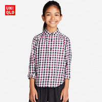 UNIQLO 优衣库 女童 法兰绒长袖衬衫