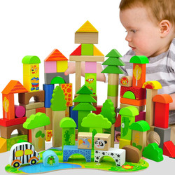 TOPBRIGHT/特宝儿 丛林冒险积木 8324 木制字母积木儿童宝宝大颗粒益智玩具 拼插积木玩具