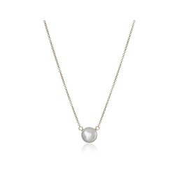 Dogeared Pearls系列 珍珠925银镀金项链/锁骨链金色 18'' *2件