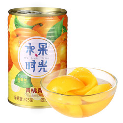 水果时光 水果罐头 黄桃对开罐头 425g