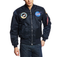 限尺码、中亚Prime会员：ALPHA INDUSTRIES NASA MA-1 男士飞行员夹克