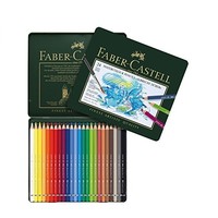 FABER-CASTELL 辉柏嘉 绿铁盒艺术家 24色水溶性彩铅笔