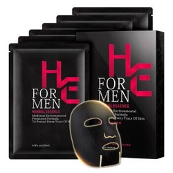 赫恩（H&E）男士备长炭吸附净爽面膜 6片 *2件