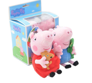 Peppa Pig小猪佩奇 佩奇乔治2只礼盒装（小号19cm） *5件