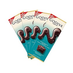 Godiva 歌帝梵 新版50%可可海盐味巧克力排块 90g 四件装 *4件