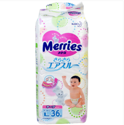 日本MERRIES花王 纸尿裤L号36枚*4