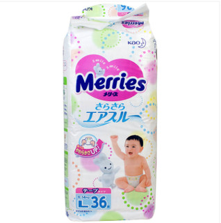 花王  MERRIES 纸尿裤 L号36枚*4