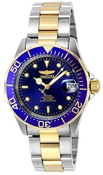 INVICTA Pro Diver系列 间金钢壳/钢带蓝面 男款自动表