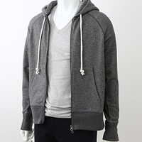 MUJI 无印良品 M6SB601 男士棉毛圈双拉链卫衣