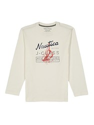 Nautica 男童长袖圆领 seaworthy 图案保暖衬衫