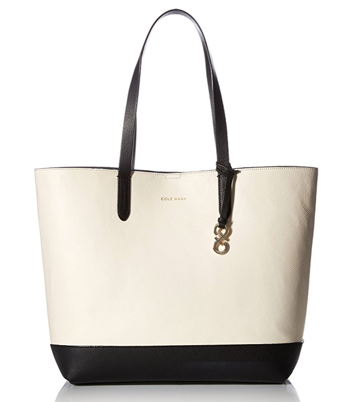 COLE HAAN 歌涵 Palermo 女士手提包 黑色/象牙白色