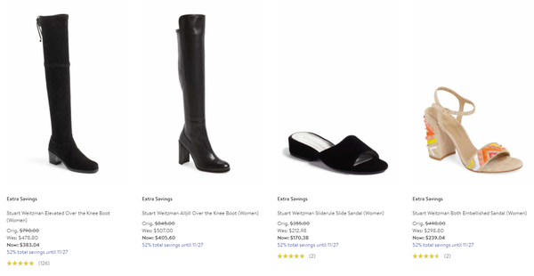 NORDSTROM 精选STUART WEITZMAN 女款鞋靴促销