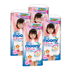 moony 尤妮佳 女宝宝用拉拉裤 XL38片/包 8包装