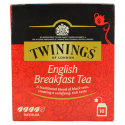 川宁（TWININGS）波兰进口 茶叶红茶 英国川宁英式早餐红茶10袋20g *3件
