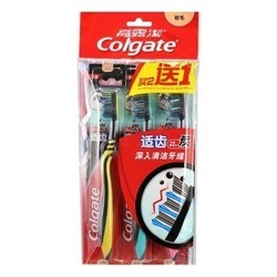 高露洁（Colgate） 适齿炭牙刷×3 （炫彩刷柄 软毛深洁）（新老包装随机发放）