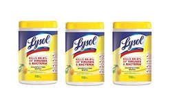 Lysol 消毒湿巾柠檬和青柠花香超值装 3罐 330片