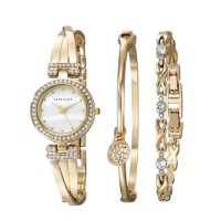 2017剁一:Anne Klein AK/1868GBST 女款时装表手镯套装