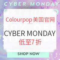 促销活动：Colourpop美国官网 CYBER MONDAY促销 彩妆单品