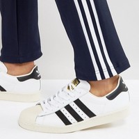 限尺码：adidas 阿迪达斯 Originals SUPERSTAR 80S 中性款休闲运动鞋