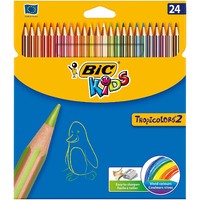 凑单品、中亚Prime会员：BIC 儿童彩色铅笔 24支装