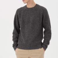 無印良品  無印良品 MUJI M6AA006 男士美利奴羊毛衫