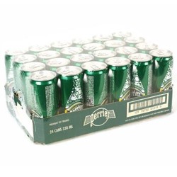 perrier 巴黎水 气泡矿泉水 罐装  330ML*24瓶/箱 *4件