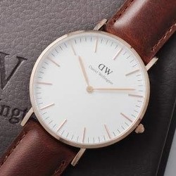 Daniel Wellington 牛津皮革女士石英表 0610DW